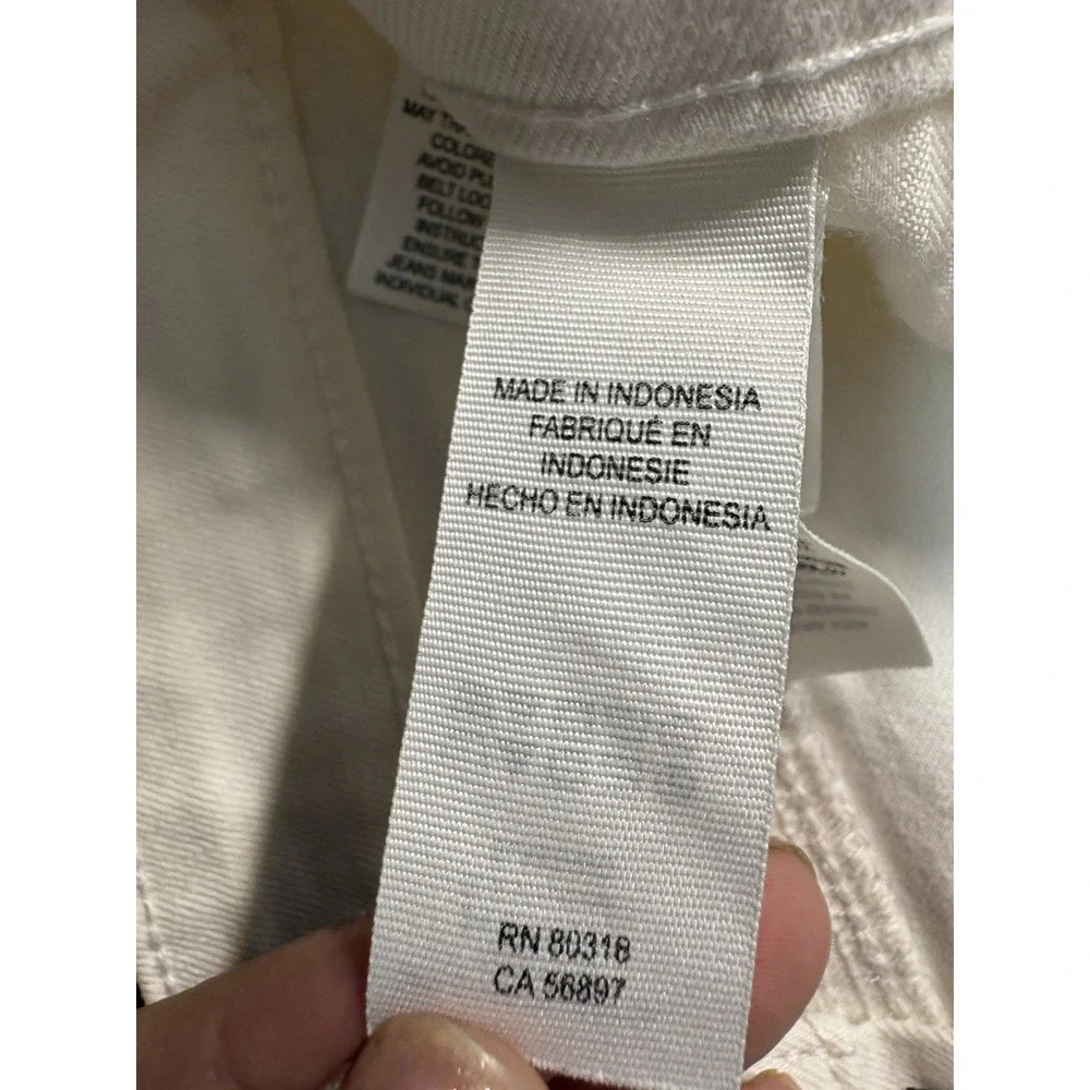 Lucky Brand Ava Skinny Jeans Women Size 10/30 White Mid Rise Preppy